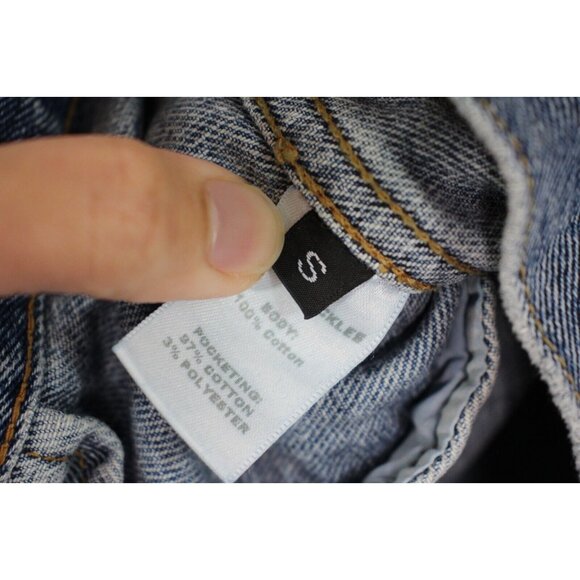 Bare Knuckles Mens Small Paint Splatter Denim Trucker Cropped Jacket NEW R1660 - Picture 5 of 7